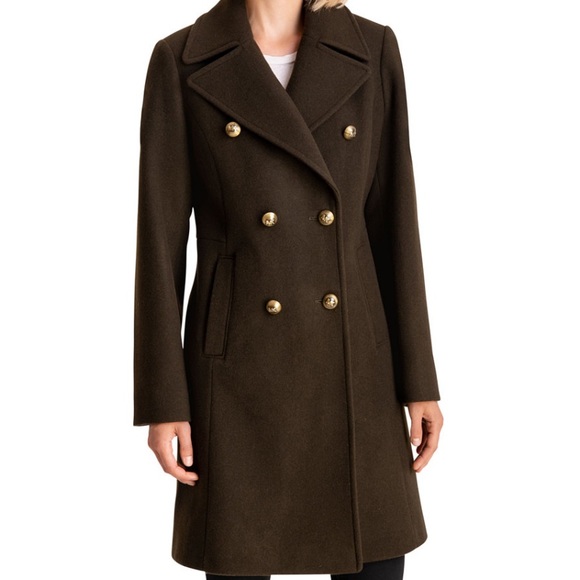 Michael Kors Double Breasted Walker Coat - Picture 2 of 5